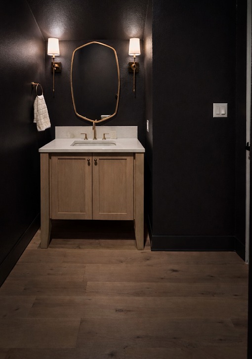 Moody powder room